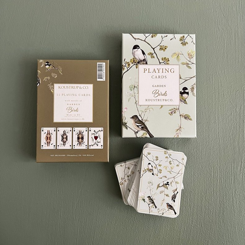 SPILLEKORT - Garden Birds - 2 stk i hver ske  6 sker 