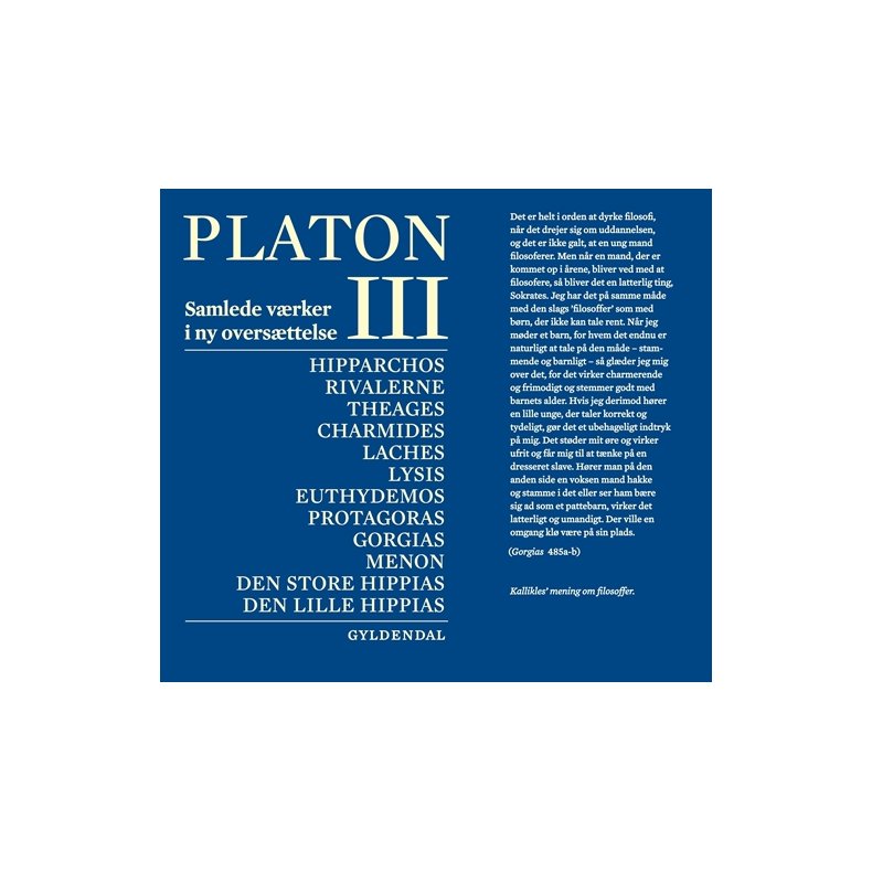 Platon. Bind 3 Samlede vrker i ny oversttelse