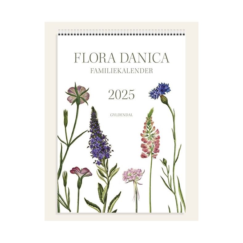 Flora Danicafamiliekalender 2025 Årbøger og almanakker Fonden Skalk