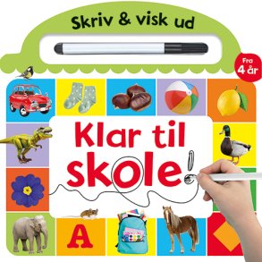 Skriv og visk ud - Klar til skole papbog med ikke-permanent pen