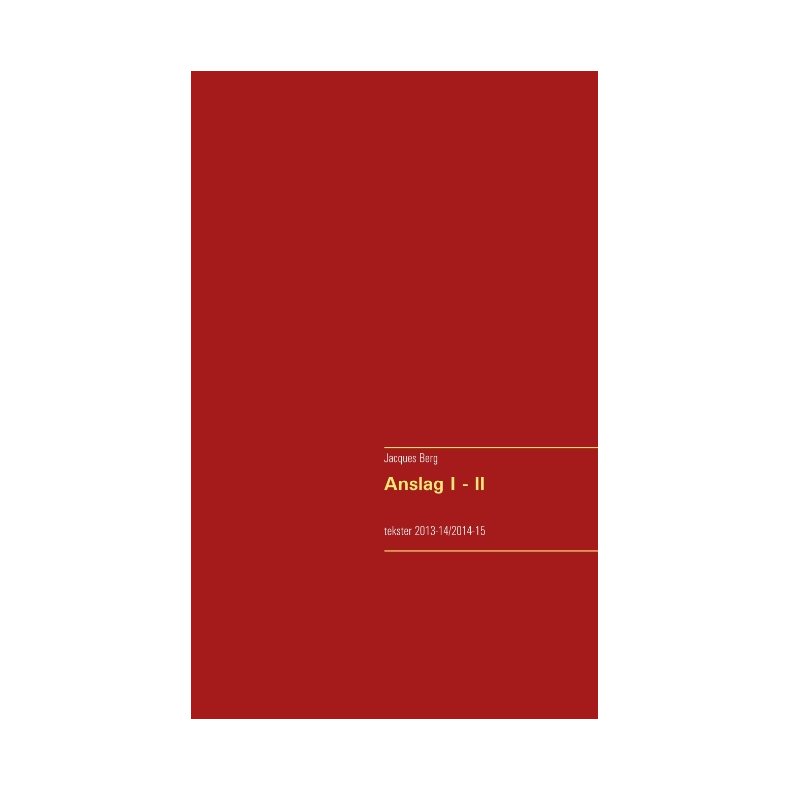 Anslag I - II tekster 2013-14/2014-15