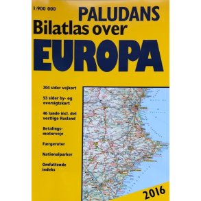 Paludans Bilatlas over Europa 2016 