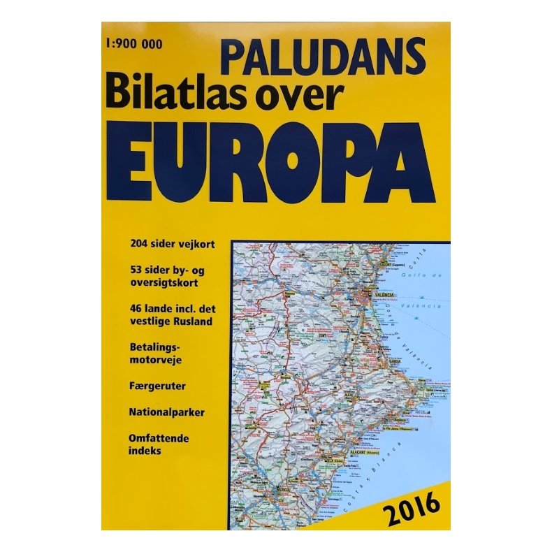 Paludans Bilatlas over Europa 2016 