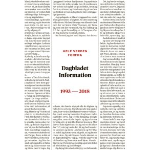 Hele verden forfra Dagbladet Information 1993-2018