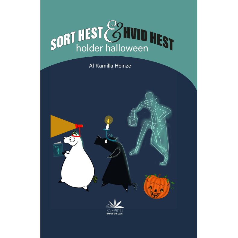 Sort Hest & Hvid Hest holder halloween 