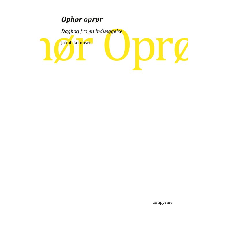 Ophr oprr Dagbog fra en indlggelse