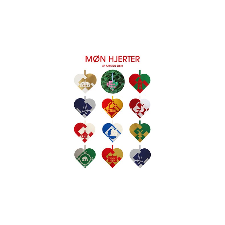 Mn Hjerter 12 julehjerter med skabeloner