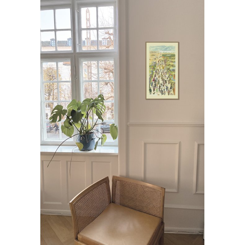 Skalks tidstavle, kunstplakat indrammet